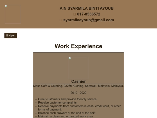 experience screenshot