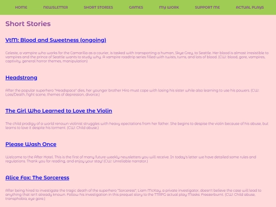 Stories screenshot