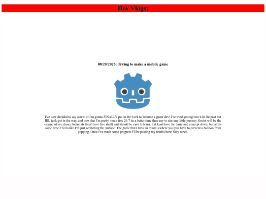 Blog screenshot