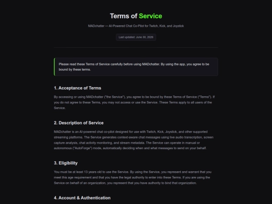 terms screenshot