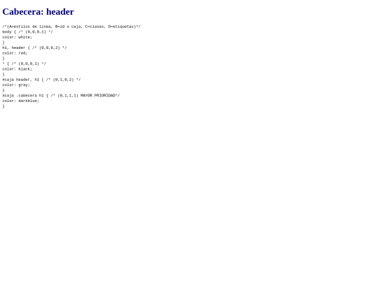 Prioridad CSS screenshot