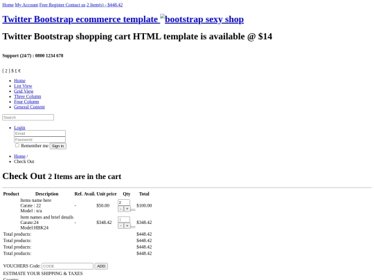 shopping cart/cart screenshot