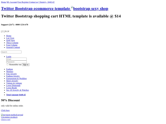 shopping cart/compair screenshot