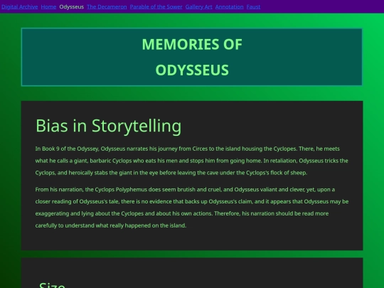 Digital Archive/odysseus screenshot