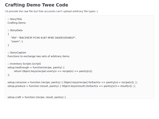 Crafting_Demo_twee screenshot