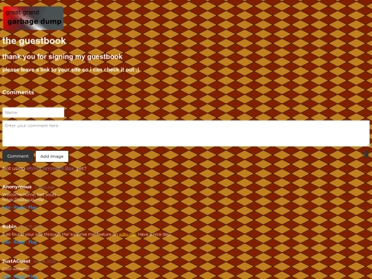 guestbook screenshot