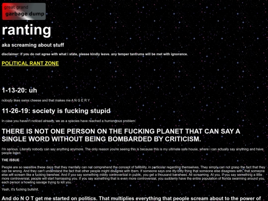 rants screenshot