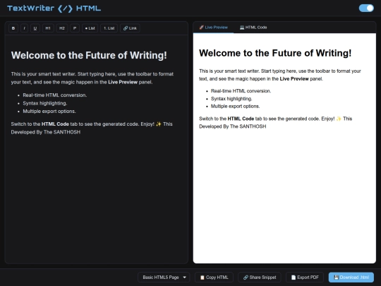 HTML/in screenshot