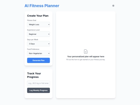 Project's/Fitness Planner screenshot