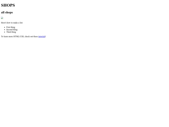 Shops screenshot