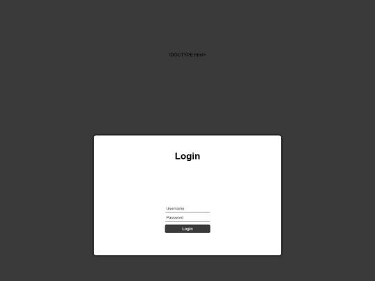 login screenshot