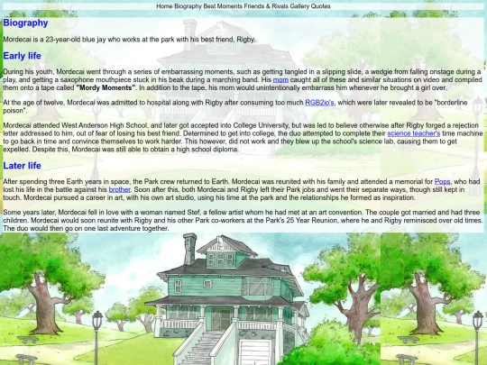 biography screenshot