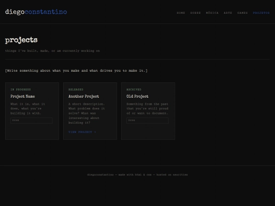 projects screenshot