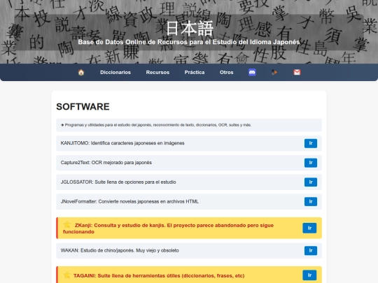secciones/software screenshot