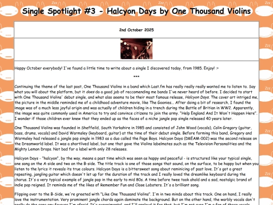 posts/2025-10-02-Single-Spotlight-3-Halcyon-Days-by-One-Thousand-Violins screenshot