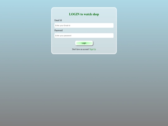 login screenshot