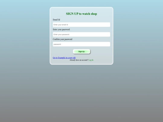 signup screenshot