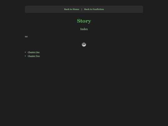 Fan Fiction/testindexfanfic screenshot