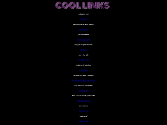 links screenshot
