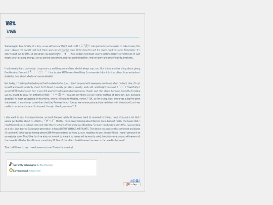 blog/onehundred screenshot