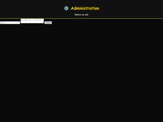 admin screenshot