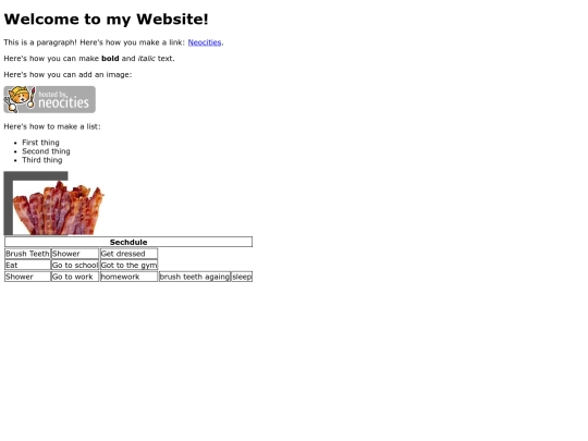 table screenshot