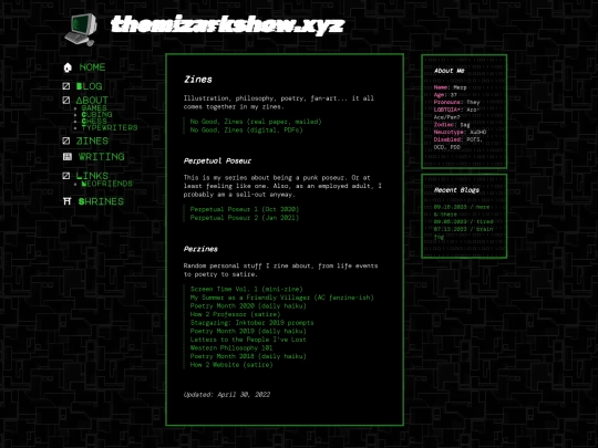 zines screenshot