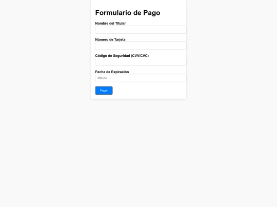 Formulariodepago screenshot