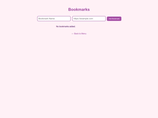 bookmarks screenshot