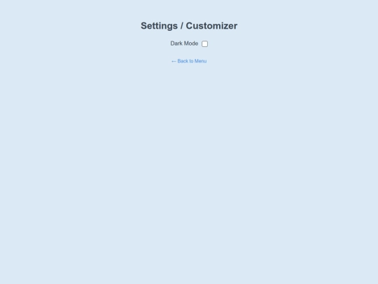 settings screenshot