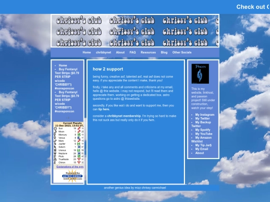 support screenshot