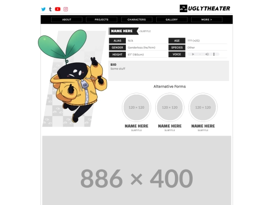 characters/characterpagedemo screenshot