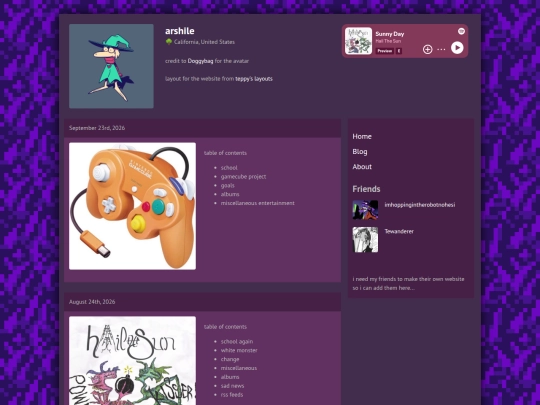 blog screenshot