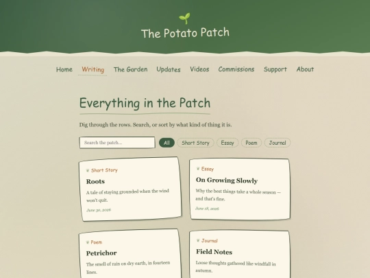 writing screenshot