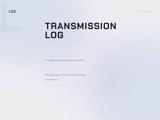 log screenshot