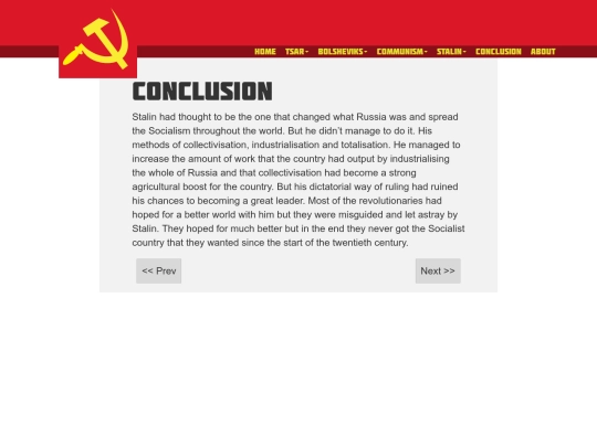 html/Conclusion screenshot