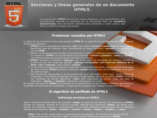 Secciones y líneas generales de un documento HTML5/Ejercicio P2P MOD 1 Tema 6 Obligatorio screenshot