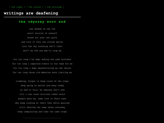writings screenshot