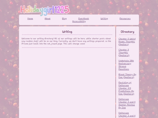 writing screenshot