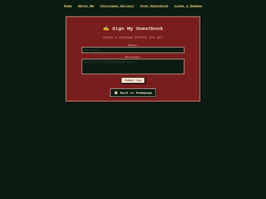 guestbook screenshot