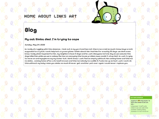 blog screenshot