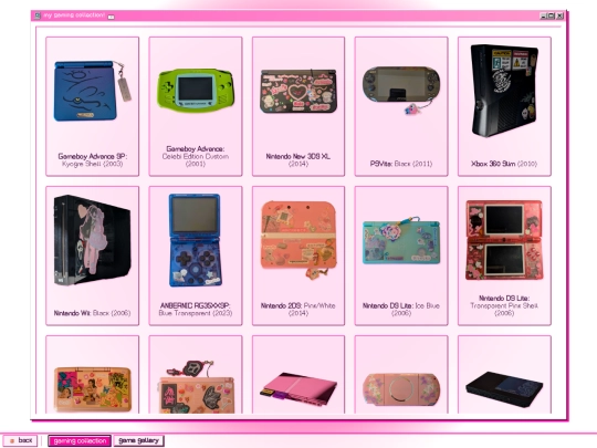 collections/consoles screenshot