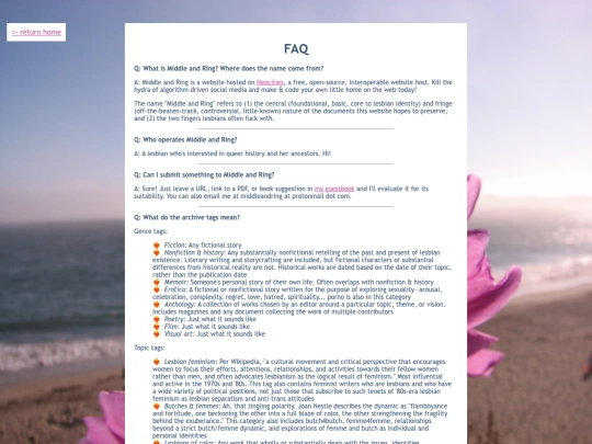 faq screenshot