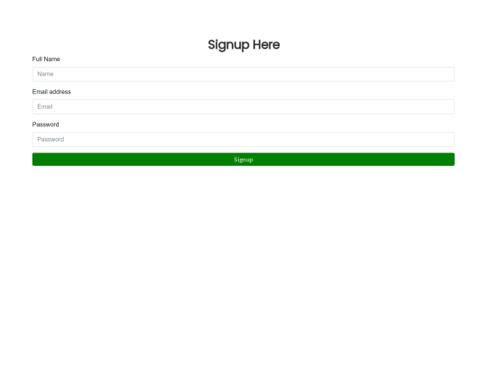 signup screenshot