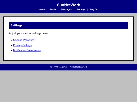 settings screenshot