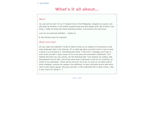 html pages/about screenshot