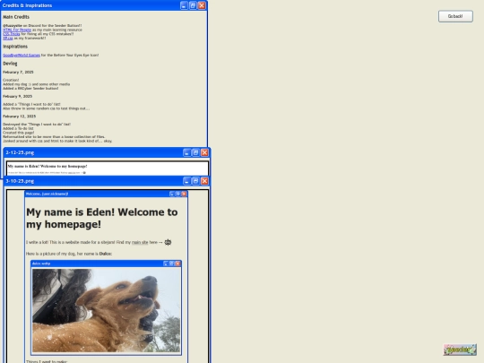 pages/credits screenshot