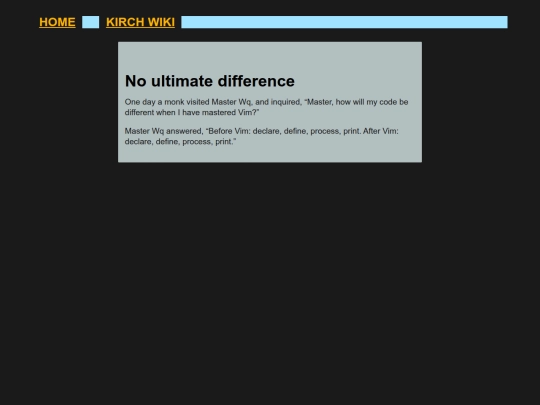 wiki/koans/vim/No-Ultimate-Difference screenshot