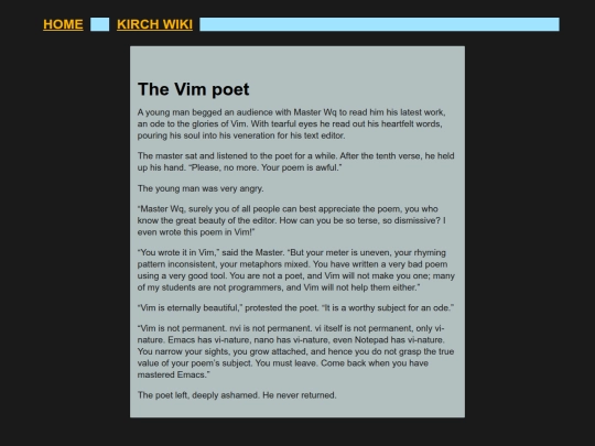 wiki/koans/vim/The-Vim-Poet screenshot
