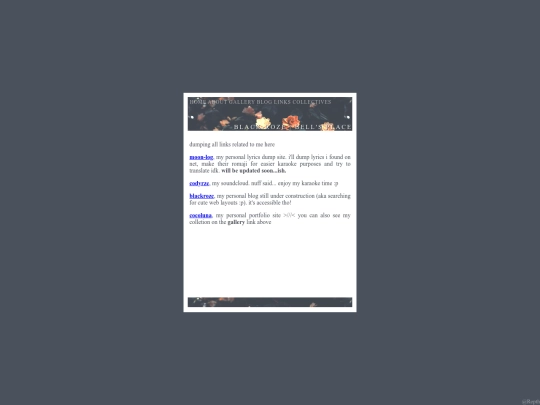 links screenshot